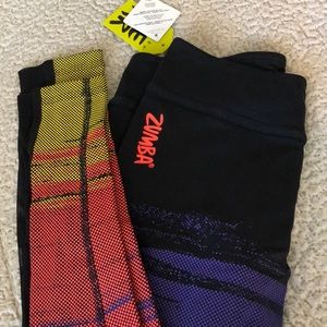 Zumba dancing at dusk panel leggings